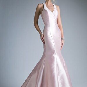 V-Neck Mermaid Shape Long Evening Dress CD13038
